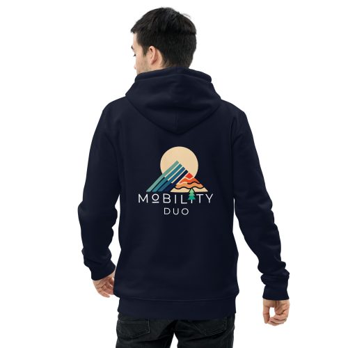unisex essential eco hoodie french navy back 2 6137a76d21a97