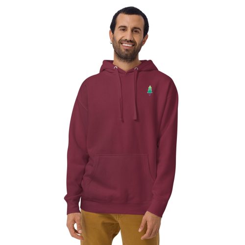 unisex premium hoodie maroon front 632b789ca6093