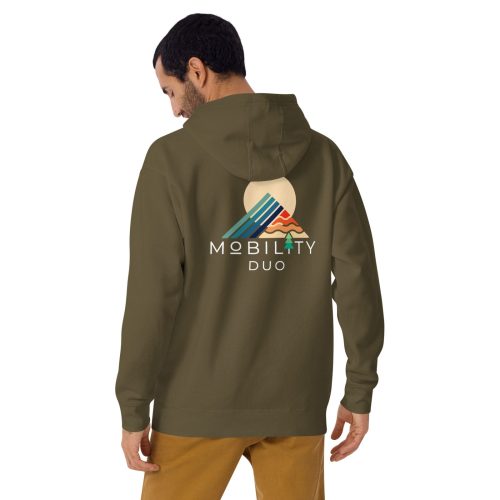 unisex premium hoodie military green back 632b789ca9666