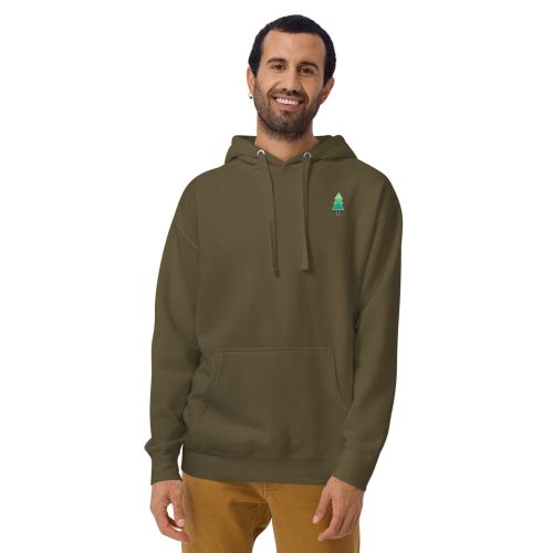 unisex premium hoodie military green front 632b789ca8810