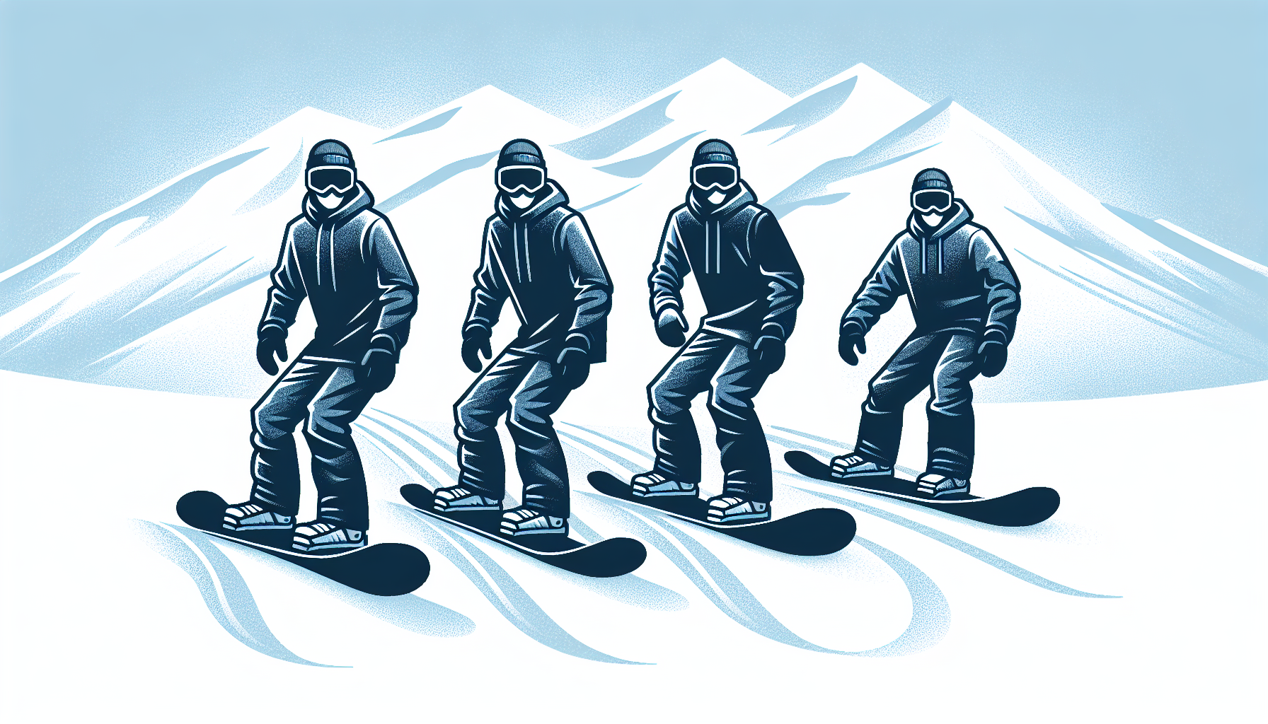 Different snowboard stance width options