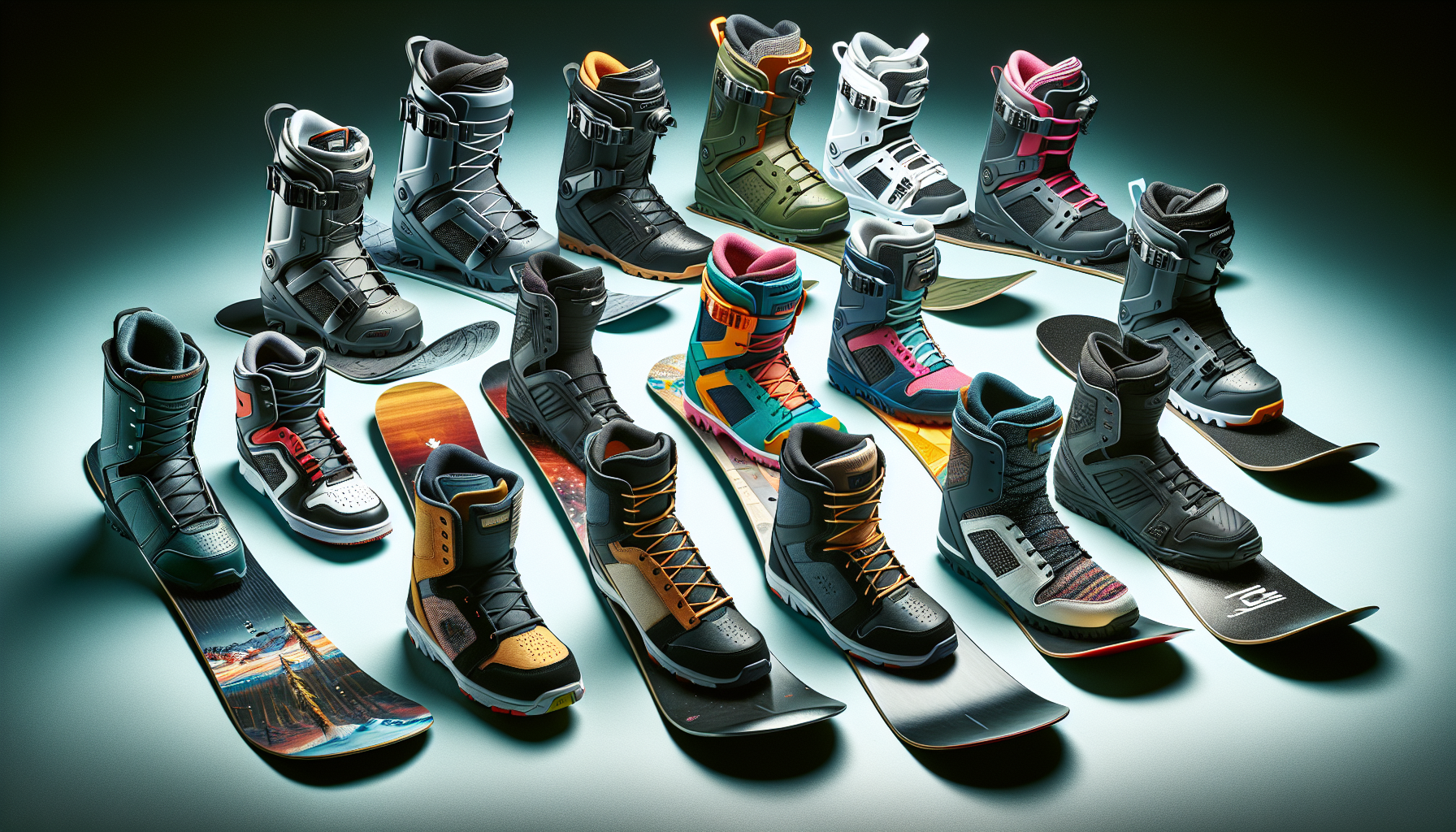 Snowboard boots for different riding styles