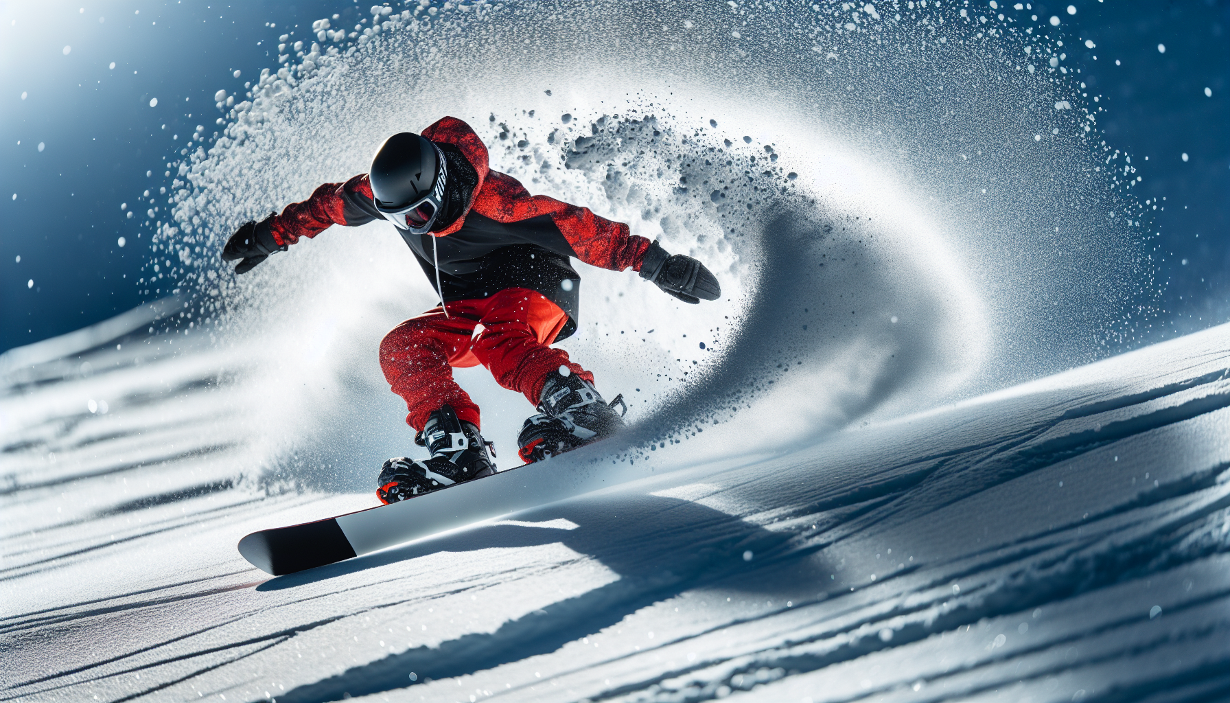 Snowboarder initiating a spin during buttering